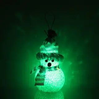 Игрушка световая "Снеговик" (батарейки в комплекте) 6х13 см, 1 LED RGB, СИНИЙ