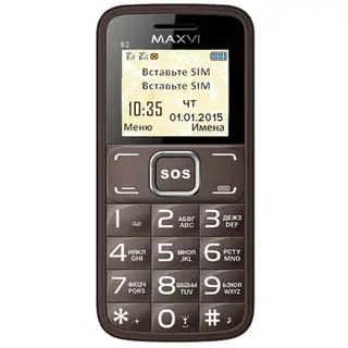 Сотовый телефон Maxvi B2, 1.77", 2 sim, 32Мб, microSD, 0.3 Мп, 1700 мАч, коричневый