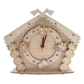 Часы настенные банные Домик