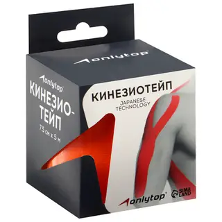 Кинезио-тейп ONLYTOP, 7.5 см × 5 м, цвет МИКС