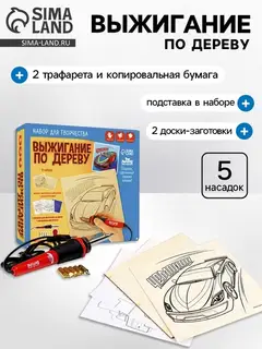 Выжигание и роспись по дереву «Чемпион», набор для творчества