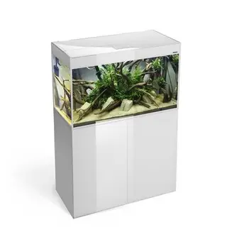 Тумба GLOSSY 120 белая (AQUAEL) ДСП + белое стекло,120х40х73