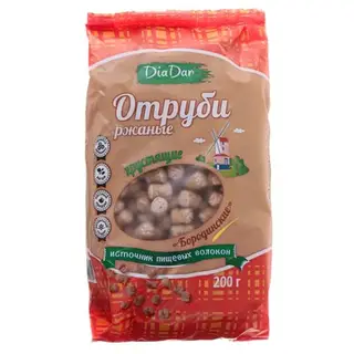 Отруби "Диадар" ржаные-Бородинские, 200гр/20шт