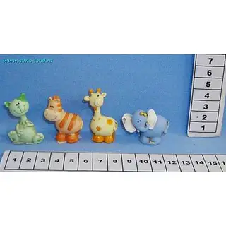 полистоун зверушки ассорти 84644 4*2,5 см 6 видов (12 шт) (бокс 576 шт)