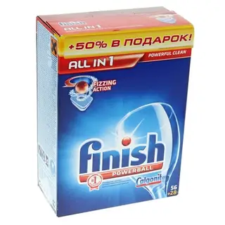 Таблетки для посудомоечных машин FINISH All in 1 56+28шт