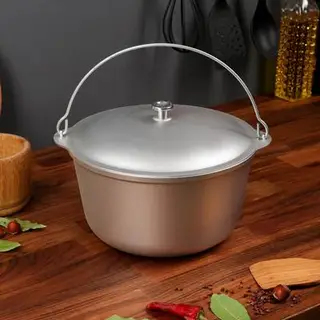 Казан алюминиевый "Туристический", с крышкой и дужкой, 5.5 л