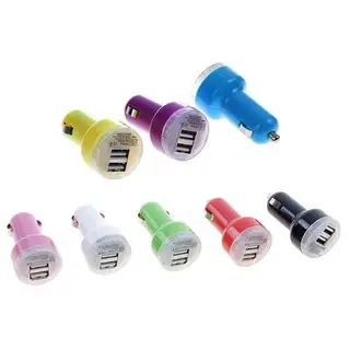 Автомобильное зарядное устройство LuazON UC-2, 2 USB, 2.1 A/1 A, МИКС