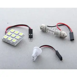 Автолампа светодиодная на печатной плате Luazon C5W(SV8), T10, 9 SMD-5050