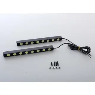 Дневные ходовые огни 8 LED-COB, алюминиевый корпус, 12 В, 2 шт., свет белый