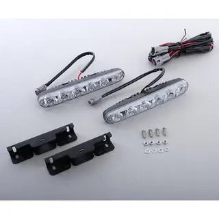 Дневные ходовые огни 6 LED, 12 В, 2 шт., свет белый
