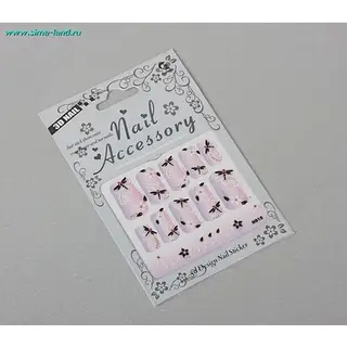 Наклейки для ногтей, цвет чёрный/белый/розовый