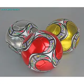 Мяч футбольный (номер 5) 3 слоя "Цветные полосы" глянцевый, PVC, цвета микс