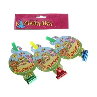 Язычок-кругляш "Зверята", набор 6 шт