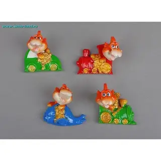 магнит полистоун дракончик транспорт 6*5,5 см
