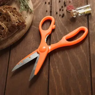 Ножницы кухонные, цвет оранжевый