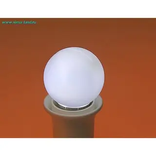 лампа светодиодная шар d-45мм E27 LED-4-0,5W-240V белый