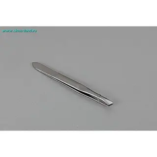 Пинцет, скошенный, узкий, 9см, цвет серебряный