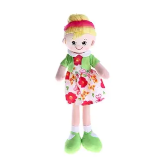 Мягкая игрушка "Кукла в кофточке розовой, волосы шишечкой"
