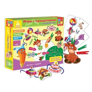 Игра с прищепками и шнурочками "Животные"