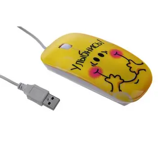 Мышь LR-06 "Улыбнись", проводная, оптическая, 1200 dpi, USB
