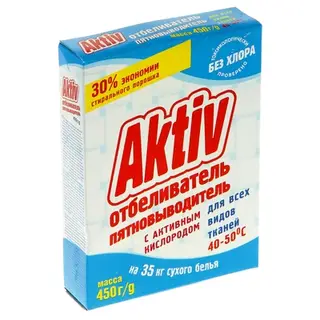 Отбеливатель-пятновыводитель Aktiv с активным кислородом, 450 г