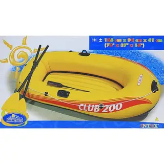 Лодка Club 200 двухместная до 9 5кг, 185х94х41 см (в комплекте: насос и весла)