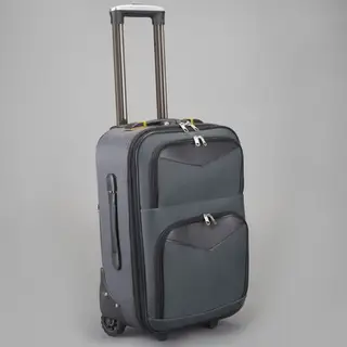 Чемодан "Классик", малый, 20", 37 л, 2 отдела, 3 наружных кармана, кодовый замок, цвет серый