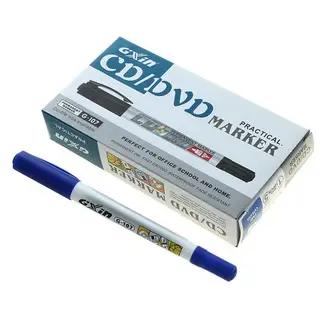 Mаркер для CD/DVD двухсторонний 0,7/2,0 мм синий
