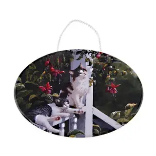 Панно декоративное "Кошки отдыхают" 15х10,5 см