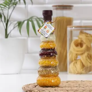 Бутылка декоративная для кухни «Кольца», h=22 см, цвет МИКС