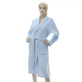 Халат махровый однотонный Happy Bear запашной, XL blue, 380 гр/м, хл.100%