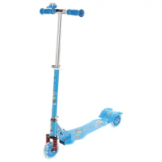 Самокат детский SCOOTER, амортизатор, цвет голубой