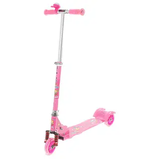 Самокат детский SCOOTER, амортизатор, цвет розовый