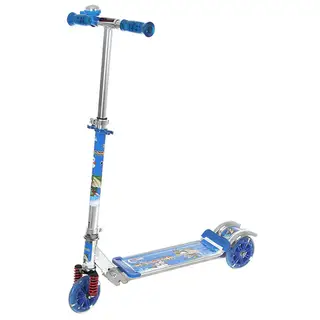 Самокат детский SCOOTER, амортизатор, цвет синий