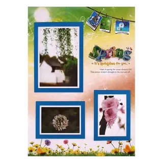 Наклейка "Фоторамка - Весна" на 3 фото 10х15 см 13х18 см 53,5х35 см