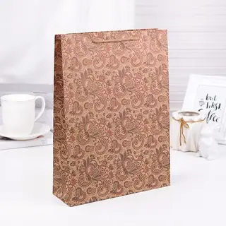 Пакет крафт "Хохлома", 24 х 33 х 8 см