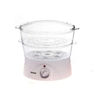 Пароварка Marta MT-1906, электрическая, 500 Вт, 3.5 л, 2 яруса, белая