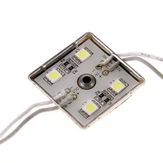Светодиодный модуль SMD5050, 4 LED, 45x45x4, IP65, БЕЛЫЙ