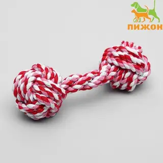 Игрушка канатная «Гантель», 180 г, тренировочная, цвет МИКС