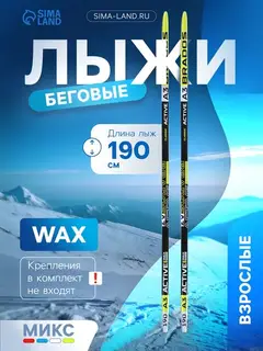 Лыжи пластиковые, 190 см, МИКС