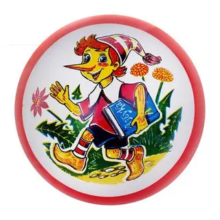 Мяч с рисунком лакированный, цвета МИКС