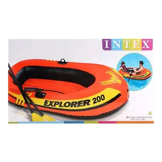 Лодка Explorer 200+ двухместная до 95 кг, 185х94х41см (комплектация весла, насос), от 6 лет