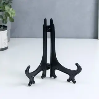 Подставка для тарелок, чёрная, 15×10 см