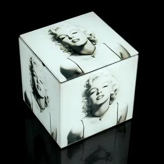 Шкатулка стекло "Кинодива" 10,7х10,7х10,7 см