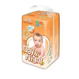 Подгузники «Amma» Day&Night, M (5-10 кг), 11 шт