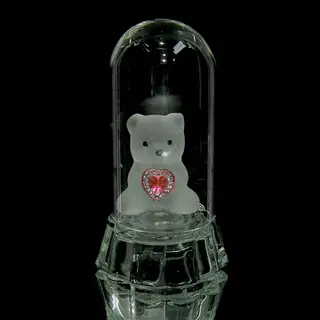 Сувенир стекло "Мишка с сердцем в колбе" со светом, МИКС, 8,5х4,8х4,8 см