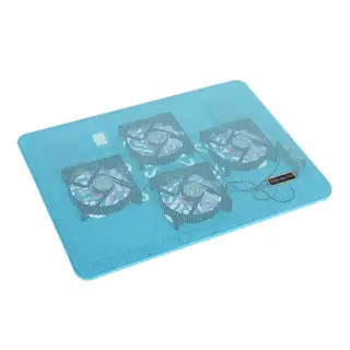 Подставка для охлаждения ноутбука с LED подсветкой, 4 кулера, HUB USB, синяя