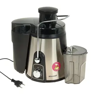 Соковыжималка Maxwell MW-1105, 600 Вт, черно-серебристая