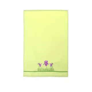 Полотенце кухонное Bonita 40*60 см, гладкотканое, зеленое, Ирисы