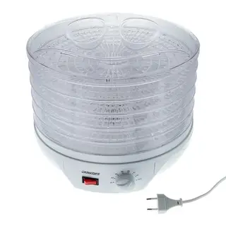 Сушилка для овощей и фруктов Jarkoff JK-5R3, 230 Вт, 5 ярусов, белая